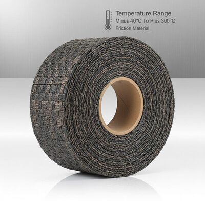 Temperature Range Minus 40 To Plus 300 Degrees Woven Brake Lining 100mm Width Friction Material For Heavy Duty Braking Systems